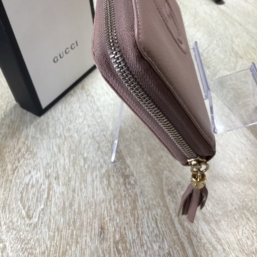 SOLD💗Authentic GUCCI🩷Soho Rose Beige Pebble Calfskin Leather - Picture 11 of 14
